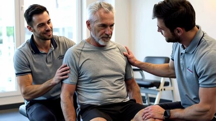Physical therapy session focused on improving senior mobility and strength