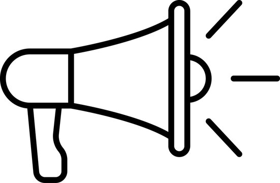 recommend clip art: Megaphone icon. Electric megaphone symbol with sound. Loudspeaker megaphone icon.