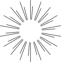 Obraz premium Vintage sunburst set. Bursting rays sunrise firework starburst blast, Radiant Spark. Rays. Geometric Design Elements. Retro radiant sunburst, starburst hand drawn label, sun rays.
