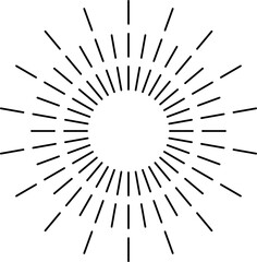 Obraz premium Vintage sunburst set. Bursting rays sunrise firework starburst blast, Radiant Spark. Rays. Geometric Design Elements. Retro radiant sunburst, starburst hand drawn label, sun rays.