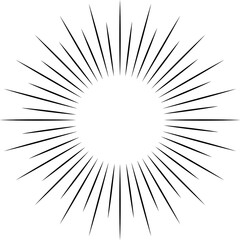 Fototapeta premium Vintage sunburst set. Bursting rays sunrise firework starburst blast, Radiant Spark. Rays. Geometric Design Elements. Retro radiant sunburst, starburst hand drawn label, sun rays.