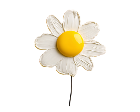 a white and yellow flower - Powered by Adobe