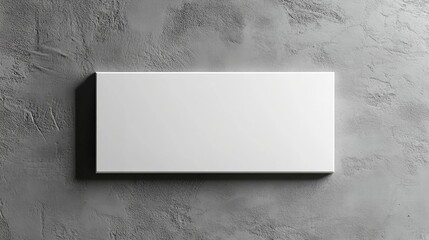 Blank white board mockup set against a textured gray background, ideal for showcasing customizable designs or artwork.