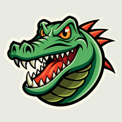 Cute Alligator Mascot Logo, Friendly Gator Character Design