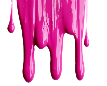 a pink paint dripping down