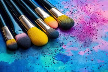 Soft Pink Watercolor Brush Design for Makeup Artistry