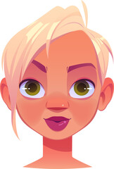 Woman face portrait