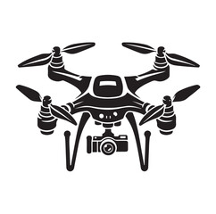 Drone silhouette vector illustration