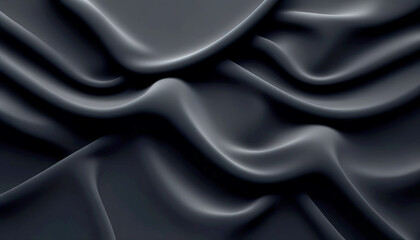 Obraz premium Elegant draping of dark fabric creating smooth, flowing textures in soft light
