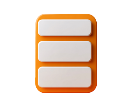 a white rectangular object with a yellow border