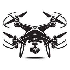 Drone silhouette vector illustration