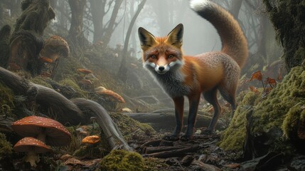 Fototapeta premium Enigmatic Forest Fox