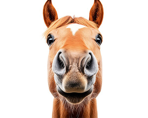 a close up of a horse's face