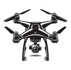 Drone silhouette vector illustration