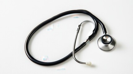 A Close-Up View of a Classic Stethoscope on a Clean Surface, Symbolizing Health, Medicine, and Professional Care in a Clinical Environment