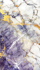 Obraz premium A close-up of a textured marble surface featuring purple and gold veins.