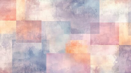 Fototapeta premium Muted pastel wallpaper with peach and lavender rectangles glowing softly