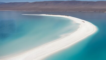 Lake saldas white sandy shores resembling a tropical paradise, AI Generated