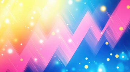 Obraz premium Cyan and magenta comic zigzags glowing on smooth textured backdrops