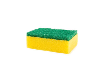 Colorful dish sponges isolated on white background. Kitchen sponge. Cleaning concept, cleaning...
