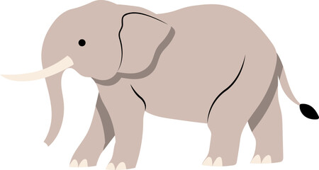 cute cartoon elephant character illustration.