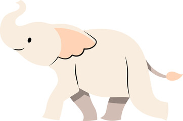 cute cartoon elephant character illustration.