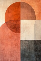 abstract in terracotta color artwork
