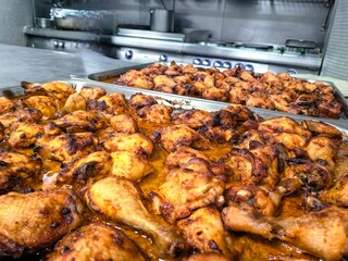 grilled chicken with sauce.