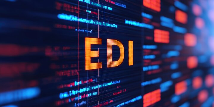 Electronic data interchange report digital workspace data management tech environment abstract view modern concepts