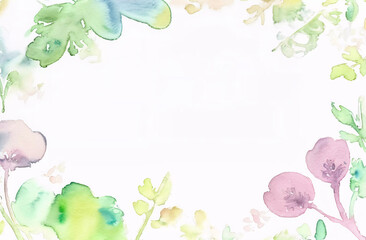 Fototapeta premium White spring background with frame. Generative AI