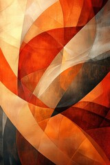 round earth tones abstract artwork orange rounded