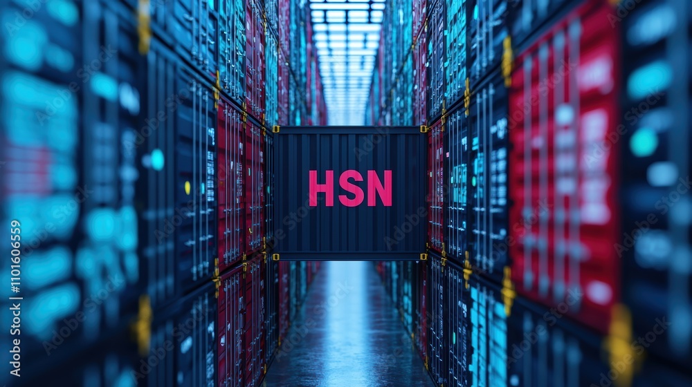 Poster efficient product classification using hsn codes in industrial container storage warehouse environme