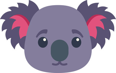 This vector illustration features a cute koala bear with big, innocent eyes, evoking feelings of warmth and tenderness