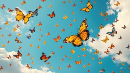 Butterfly images, Butterfly flying in the sky, Butterfly wallpaper