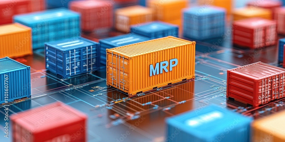 Poster data visualization of mrp systems implementation insights in a digital business environment