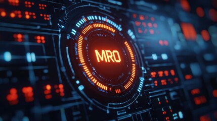 Obraz premium Mro maintenance and repair operations report overview technology sector digital interface futuristic professional