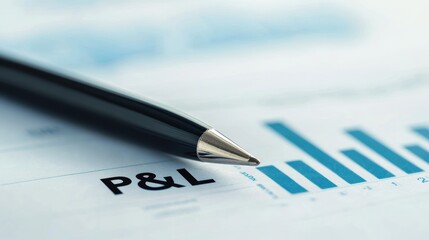 Analyzing profit and loss statements business finance financial reports office environment data visualization concepts