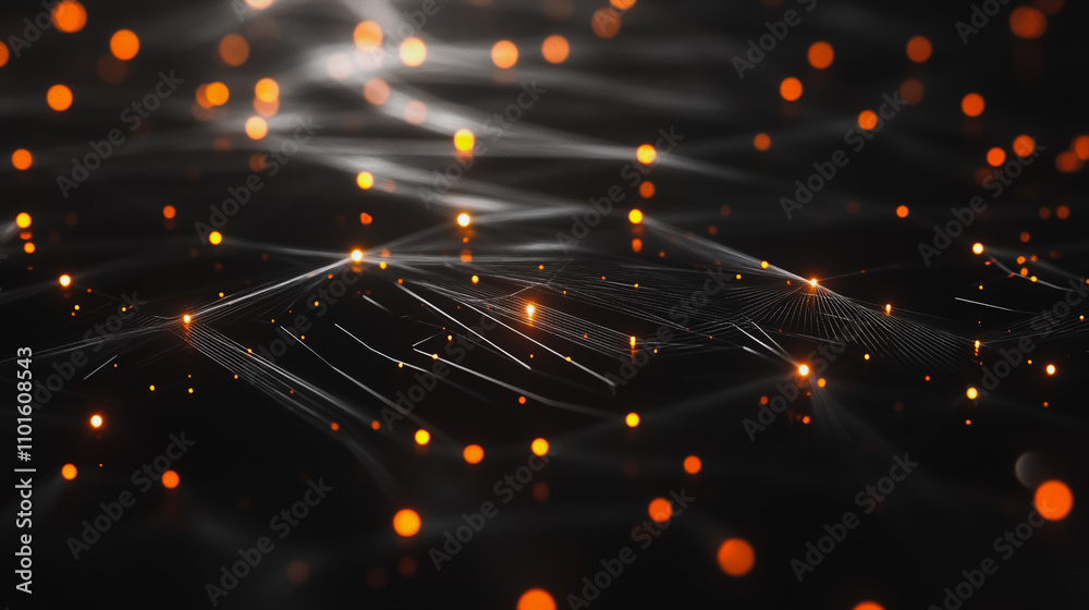 Wall mural abstract professional business team people innovation connection of line from nail node to node on m