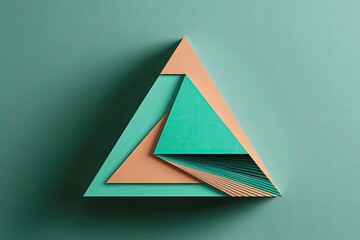 Fototapeta premium Eye-Catching Abstract Mint Triangle in Modern Avant-Garde Design