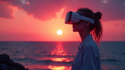 Sunset VR storytelling experience showcasing immersive tech and creativity