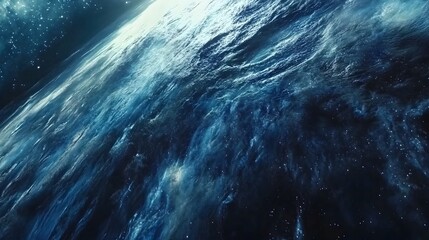 Fototapeta premium Cosmic Nebula Texture with Starlight Sparkles in Deep Space Void