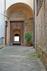 Naklejka premium Sansepolcro, case, strade, vicoli, palazzi e torri del centro antico - Arezzo