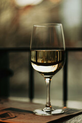 Elegant Glass of White Wine
