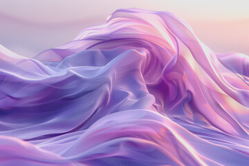 Fototapeta premium A serene 3D gradient background with soft pink tones mixed with lavender.