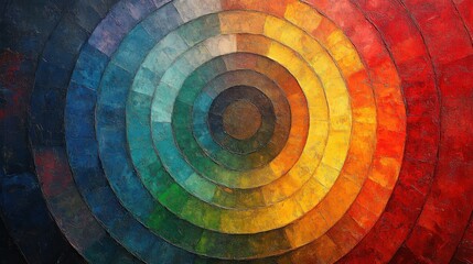 Obraz premium Painting of a multicolored spiral of paint on a black background