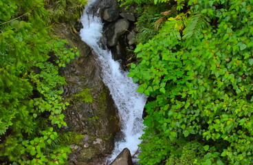Water flow coming from the top of the mountains in Infanta, Quezon, captures the raw power and...