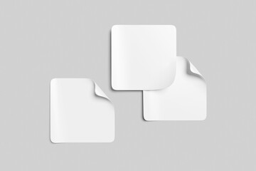 Square Sticker Mockup