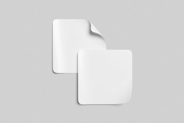 Square Sticker Mockup