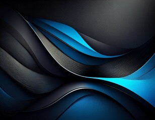 Obraz premium modern black and blue abstract background with a minimalistic design generative ai