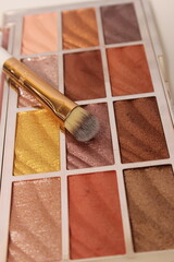 Warm Toned Shimmer Eyeshadow Palette Close up